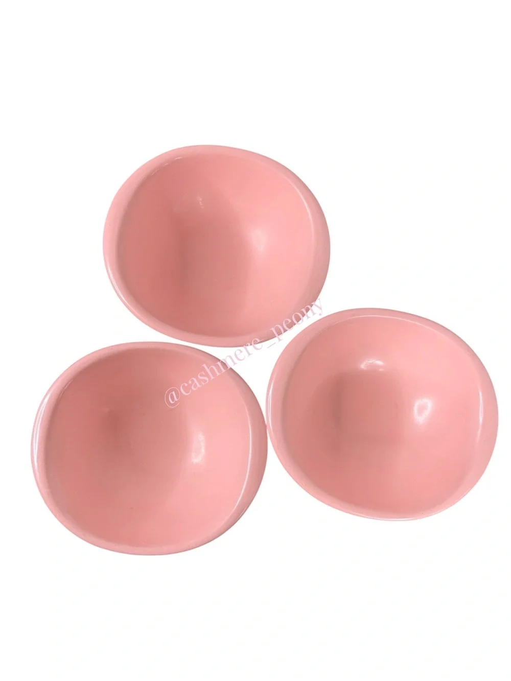 3 VTG BOONTONWARE MELAMINE LIGHT PINK CEREAL BOWLS 5 3/4'' DIAMETER 1307-12 USA